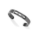 Mens Titanium Move Diamond Cuff Bracelet
