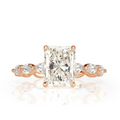 Luxury Ring Radiant Cut Full of Diamonds