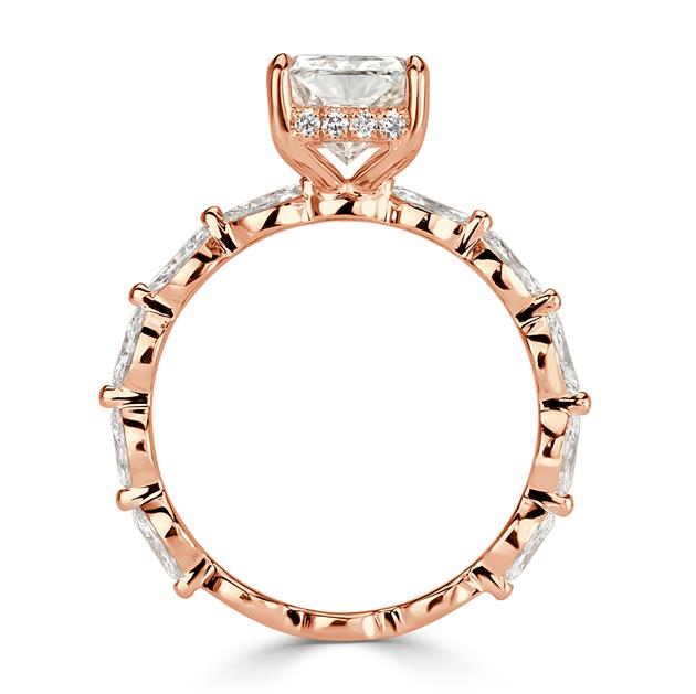 Luxury Ring Radiant Cut Full of Diamonds