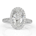 Luxury Ring Oval Cut Full of Diamonds