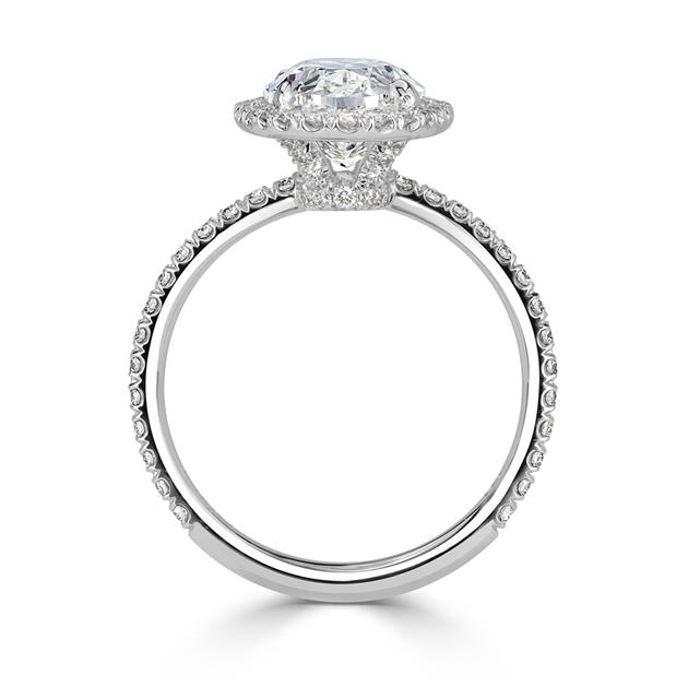 Luxury Ring Oval Cut Full of Diamonds