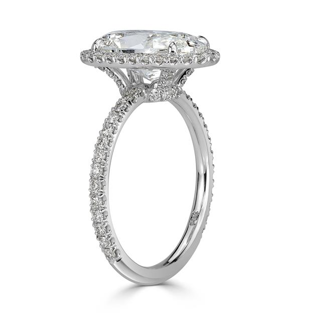 Luxury Ring Oval Cut Full of Diamonds