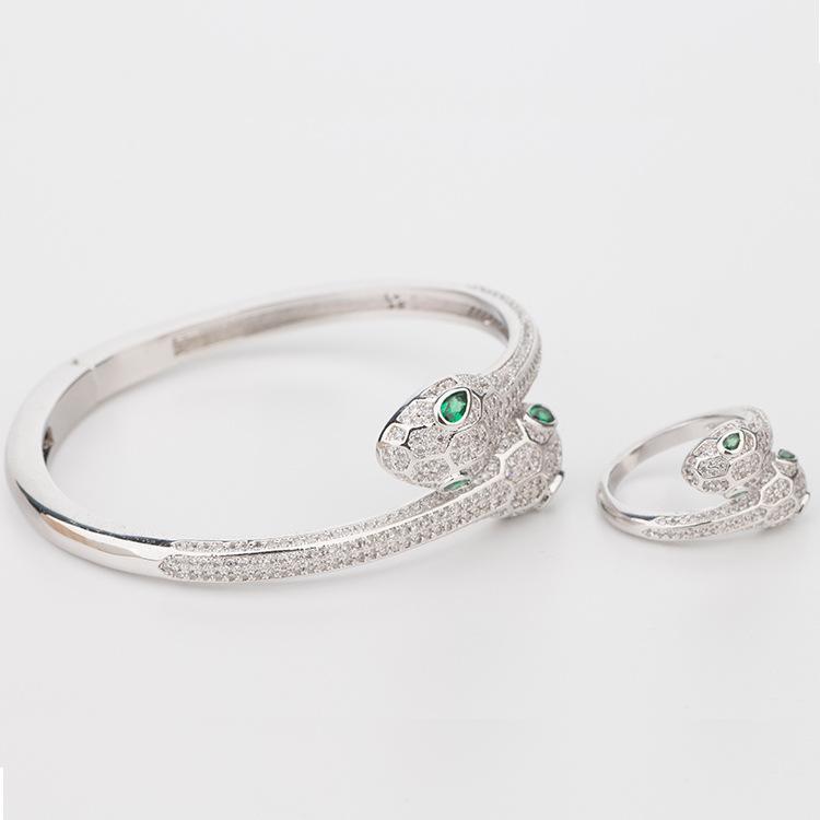 Snake Animals Bracelet Ring Set