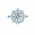 Fashionable Flower Shape CVD Diamond Ring(3CT)