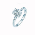 Classic 2CT Four Prong Oval CVD Diamond Ring