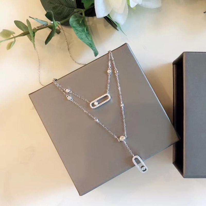 925 Sterling Silver Slide Move Stone Pendants