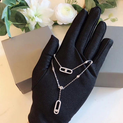 925 Sterling Silver Slide Move Stone Pendants