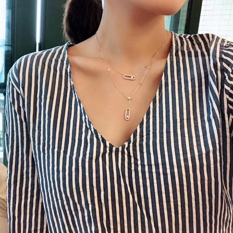 925 Sterling Silver Slide Move Stone Pendants