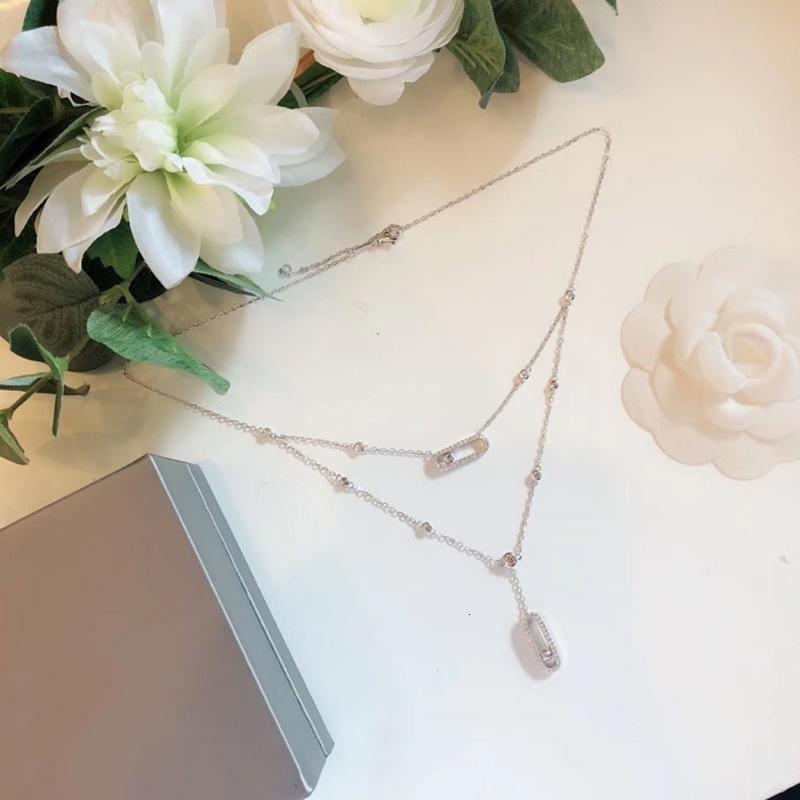 925 Sterling Silver Slide Move Stone Pendants