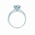 Six Prong Hollow Shape CVD Diamond Ring