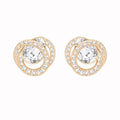 Pear Flower Design Pierced Earring