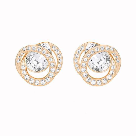 Pear Flower Design Pierced Earring
