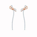 Bow Tassel Temperamental Long Earrings