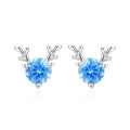 Christmas Elegant Antlers CVD Diamond Earrings