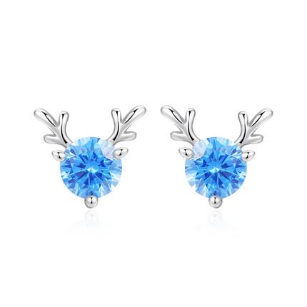 Christmas Elegant Antlers CVD Diamond Earrings