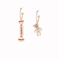 Halloween Candy & bear Asymmetrical Earrings