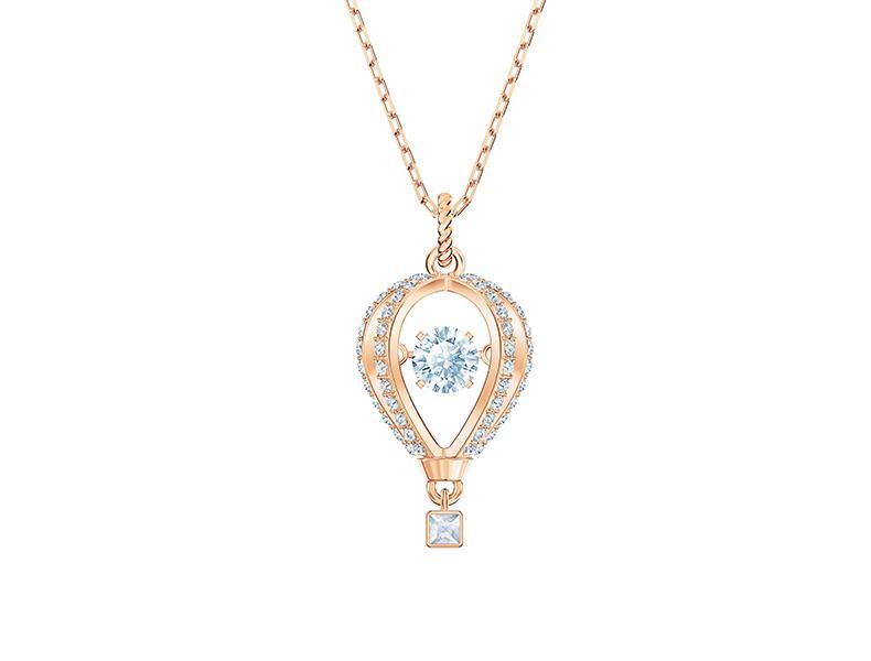 Hot Air Balloon Shape Beating Heart Necklace