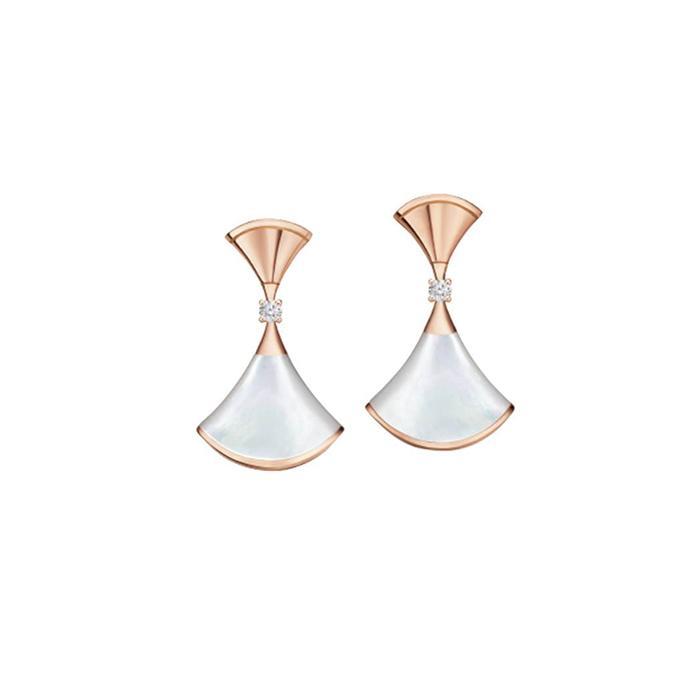 Small Skirt Shape Diamond Earrings
