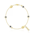 Golden Fishbone CVD Diamond-studded Anklet