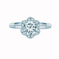 Flower Petals Elegant Moissanite Ring
