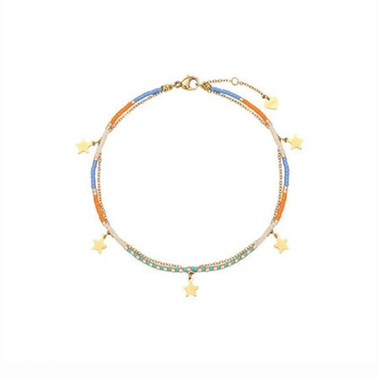 Little Stars Double Layers Colorful Anklet