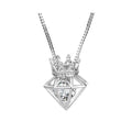 Crown Hearts and Arrows Set with Diamond Necklace