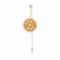 Diamond-encrusted Orange Ear String for Summer
