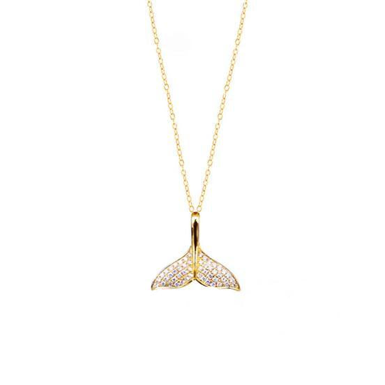 Vivid Dolphin Tail Shape CVD Diamond Pendant