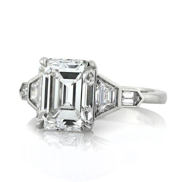 Emerald Cut Diamond Engagement Ring