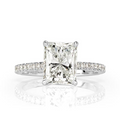 Radiant Cut CVD Diamond Engagement Ring