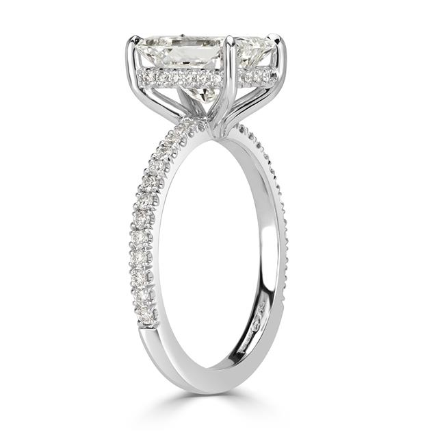 Radiant Cut CVD Diamond Engagement Ring