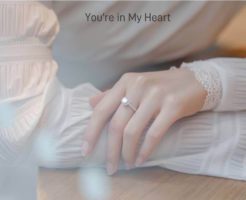 Double Heart Shape 3.0 Face CVD Diamond Ring(2.0CT)