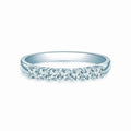 Half A Circle Seven CVD Diamonds Ring