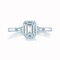 2ct Rectangular Emerald-Cut CVD Diamond Ring