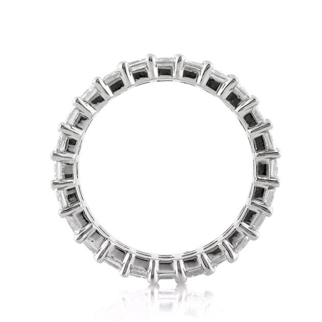 Three-Row Asscher Cut Diamond Eternity Band