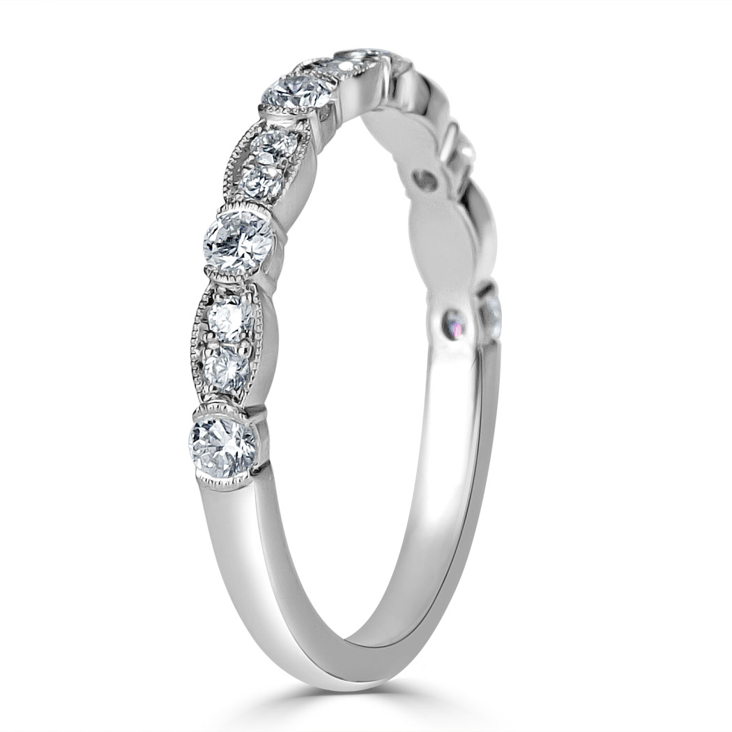 Round Brilliant Cut Diamond Wedding Band