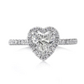 Heart Shaped CVD Diamond Engagement Ring