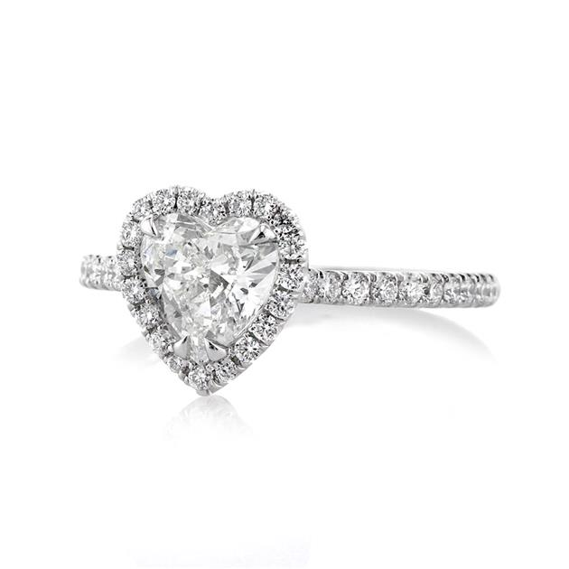 Heart Shaped CVD Diamond Engagement Ring