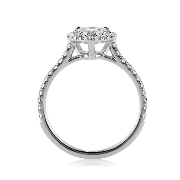 Heart Shaped CVD Diamond Engagement Ring