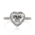 Heart Shaped CVD Diamond Engagement Ring