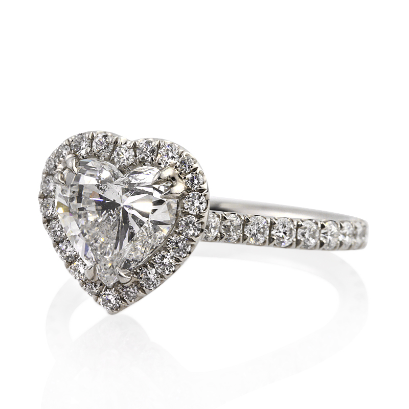 Heart Shaped CVD Diamond Engagement Ring