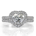Heart Shaped CVD Diamond Engagement Ring
