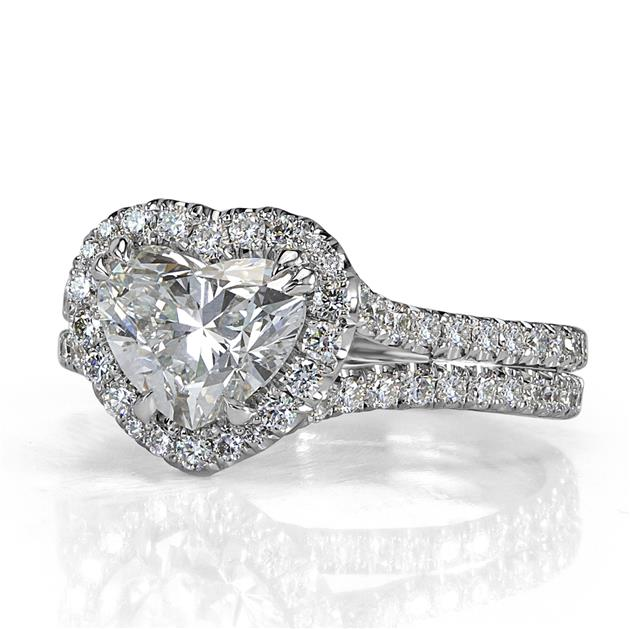 Heart Shaped CVD Diamond Engagement Ring