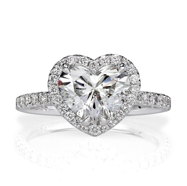 Heart Shaped CVD Diamond Engagement Ring