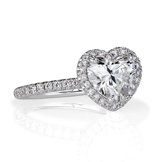 Heart Shaped CVD Diamond Engagement Ring