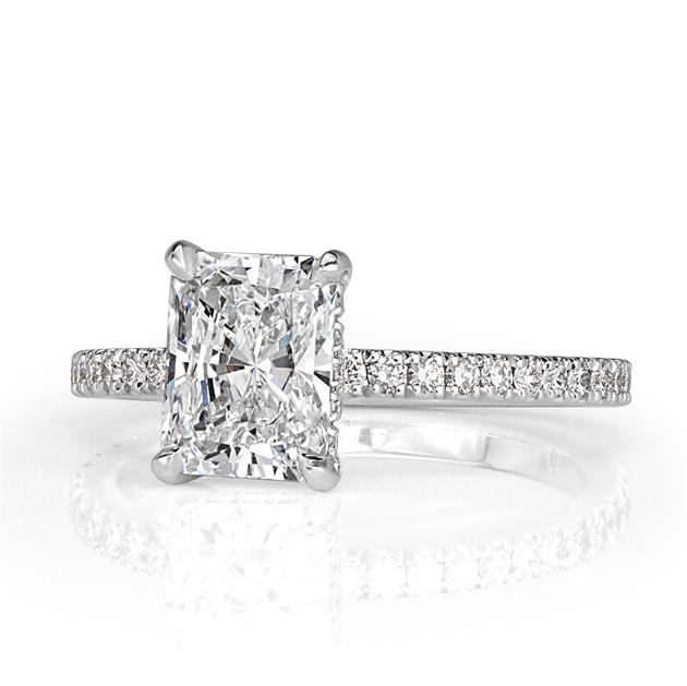 Radiant Cut CVD Diamond Engagement Ring