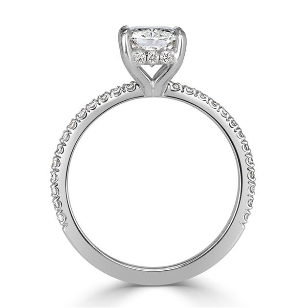 Radiant Cut CVD Diamond Engagement Ring