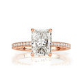 Radiant Cut CVD Diamond Engagement Ring