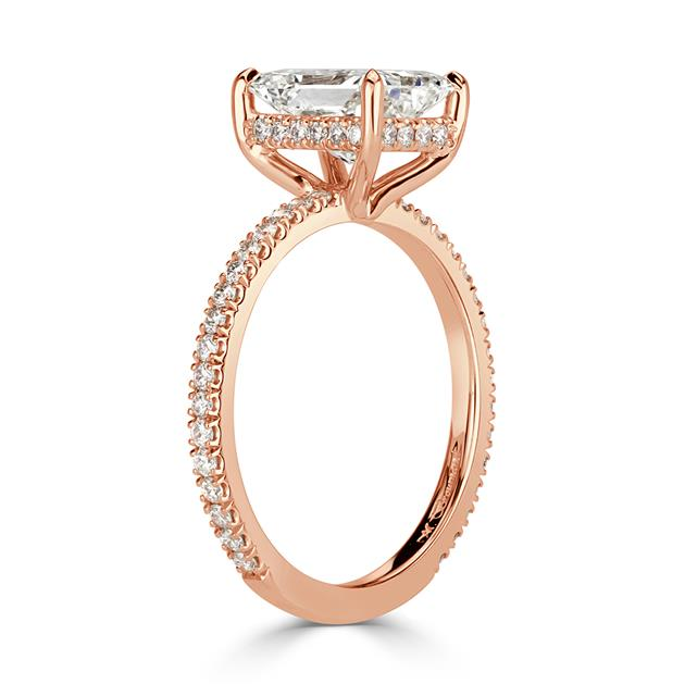 Radiant Cut CVD Diamond Engagement Ring