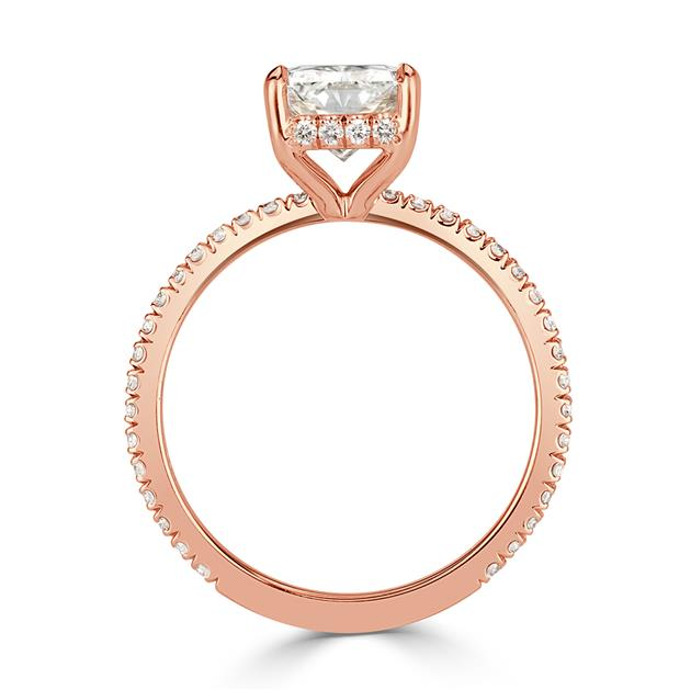 Radiant Cut CVD Diamond Engagement Ring